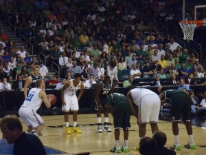 UCLA vs. MSU basketball game free throw