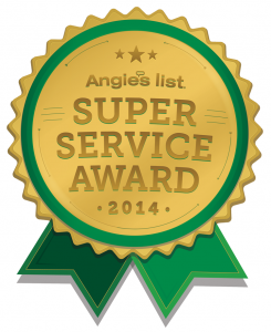 Angies list super service award 2014 gold and green award