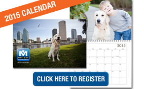 2015 Calendar Click here to register Most Insurance ad with boy hugging dog
