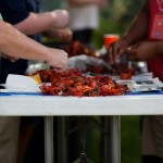 crawfish prepping at picnic Tampa Flordia