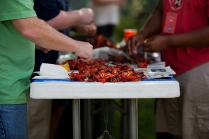 crawfish prepping at picnic Tampa Flordia