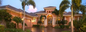 luxury home Florida palm trees