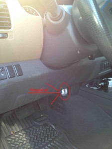 shapshot from progressive under car steering wheel